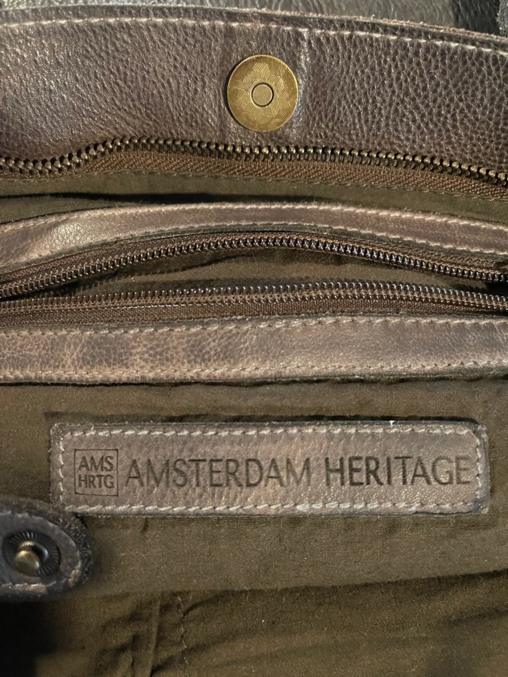 Amsterdam Heritage Leather Shoulder Bag with Top Handles - Picture 8 of 14